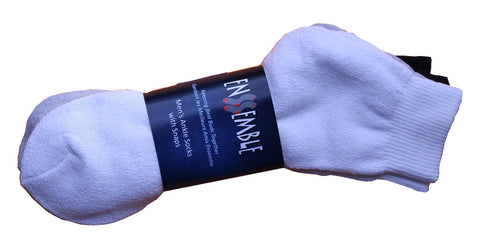 Men's Ankle Socks with Snaps (3 Pairs)