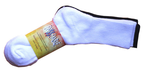 Ladies' Crew Socks with Snaps (3 Pairs)